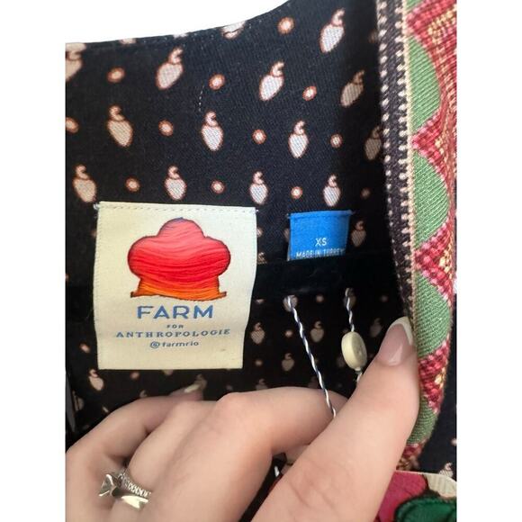 NWT Farm Rio Anthropologie Isobel Dress Tropical Long Sleeve Maxi Size XS - Picture 11 of 14